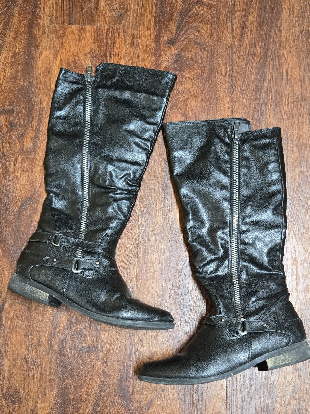Rampage Idella Black Knee High Boots Womens Size 8.5